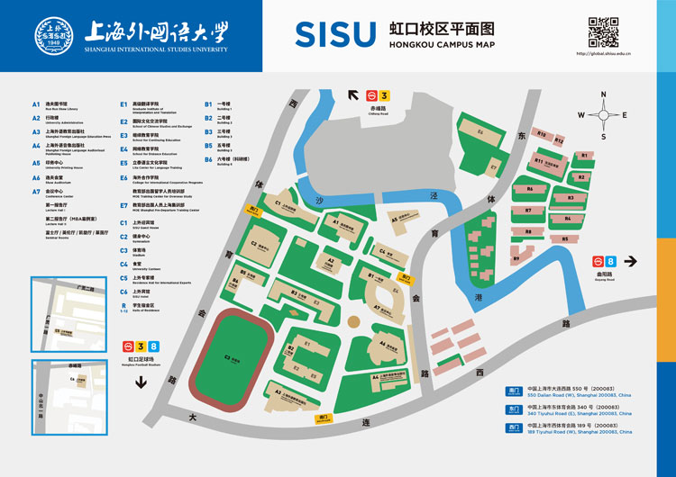上海外国语大学虹口校区平面图