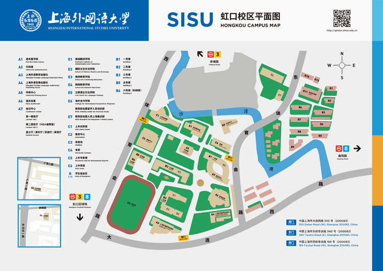 上海外国语大学虹口校区平面图